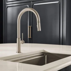 Ruvati Vestia Pull Down Kitchen Faucet, Stainless Steel, Single Lever, RVF1237BN