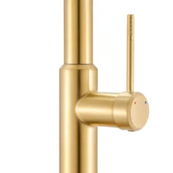 Ruvati Vestia Pull Down Kitchen Faucet, Brushed Gold, Single Lever, RVF1237SG