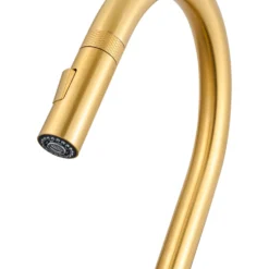 Ruvati Vestia Pull Down Kitchen Faucet, Brushed Gold, Single Lever, RVF1237SG
