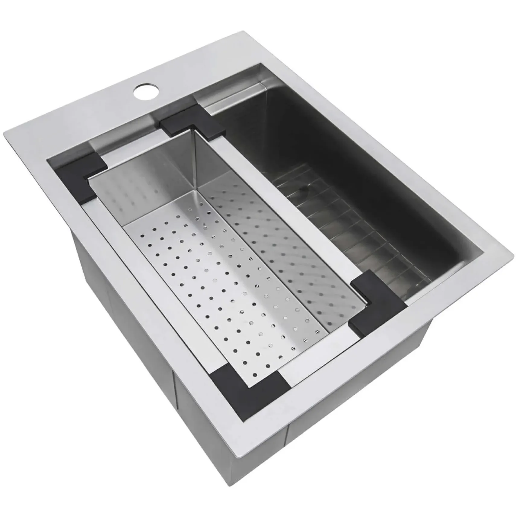 Ruvati Vino 15" Rectangle Stainless Steel Workstation Bar/Prep Sink, 16 Gauge, RVH8210
