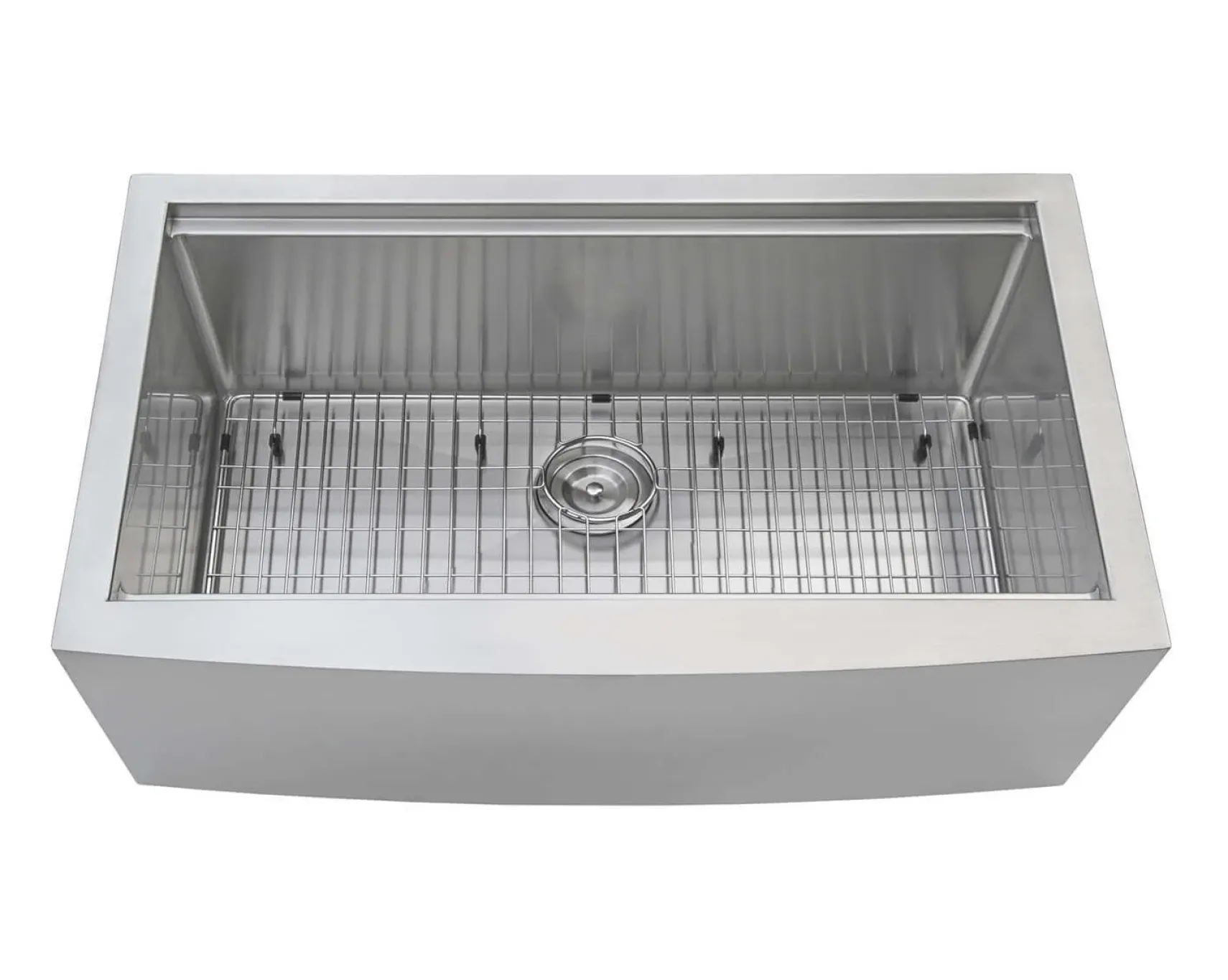 Ruvati 33" Apron-front Workstation Farmhouse Kitchen Sink, 16 Gauge, Stainless Steel Single Bowl - RVH9200