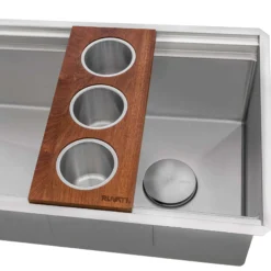 Ruvati Dual-Tier Pro 45-inch Workstation Two-Tiered Double Ledge Kitchen Sink Undermount 16 Gauge Stainless Steel, 16, RVH6333ST