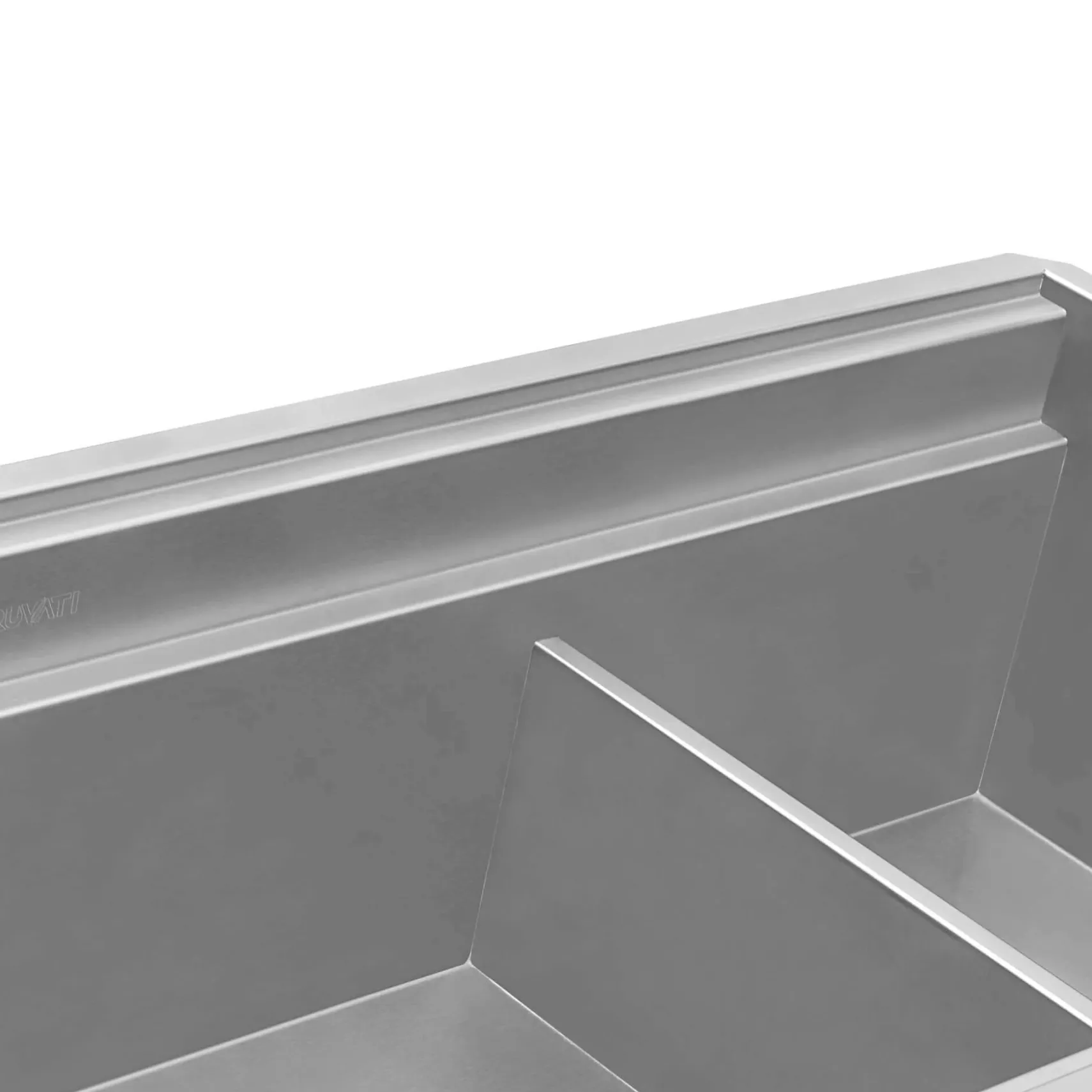 Ruvati Dual-Tier 33" Undermount Stainless Steel Workstation Kitchen Sink, 60/40 Low Divide Double Bowl, 16 Gauge, RVH8255