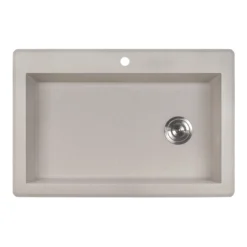 Ruvati epiGranite 33" Drop-in Topmount Granite Composite Kitchen Sink, Caribbean Sand, RVG1033CS