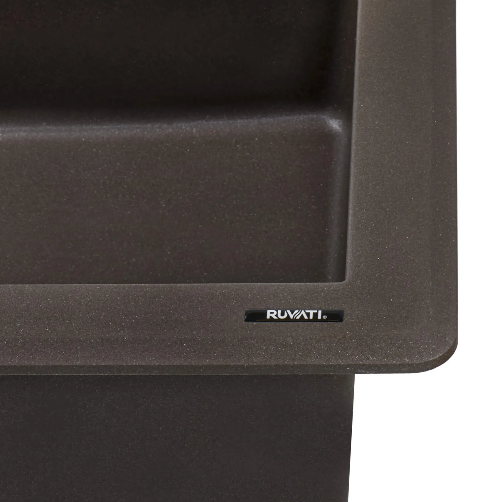 Ruvati epiGranite 33" Drop-in Topmount Granite Composite Kitchen Sink, Espresso / Coffee Brown, RVG1033ES