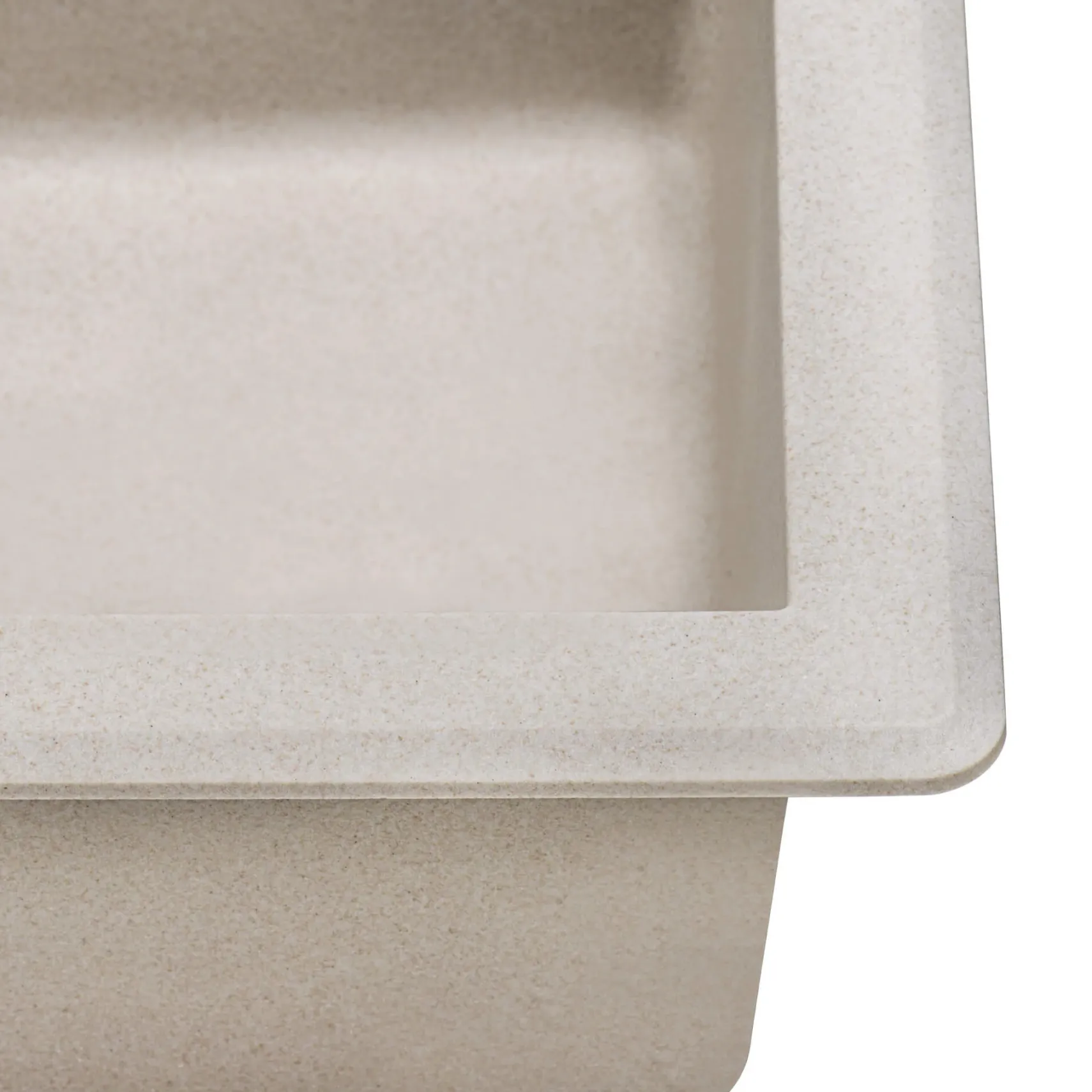 Ruvati epiGranite 33" Dual-Mount Granite Composite Kitchen Sink, 55/45 Double Bowl, Caribbean Sand, RVG1344CS