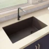 Ruvati epiGranite 32" Undermount Granite Composite Kitchen Sink, Espresso / Coffee Brown, RVG2033ES