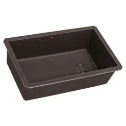 Ruvati epiGranite 32" Undermount Granite Composite Kitchen Sink, Espresso / Coffee Brown, RVG2033ES