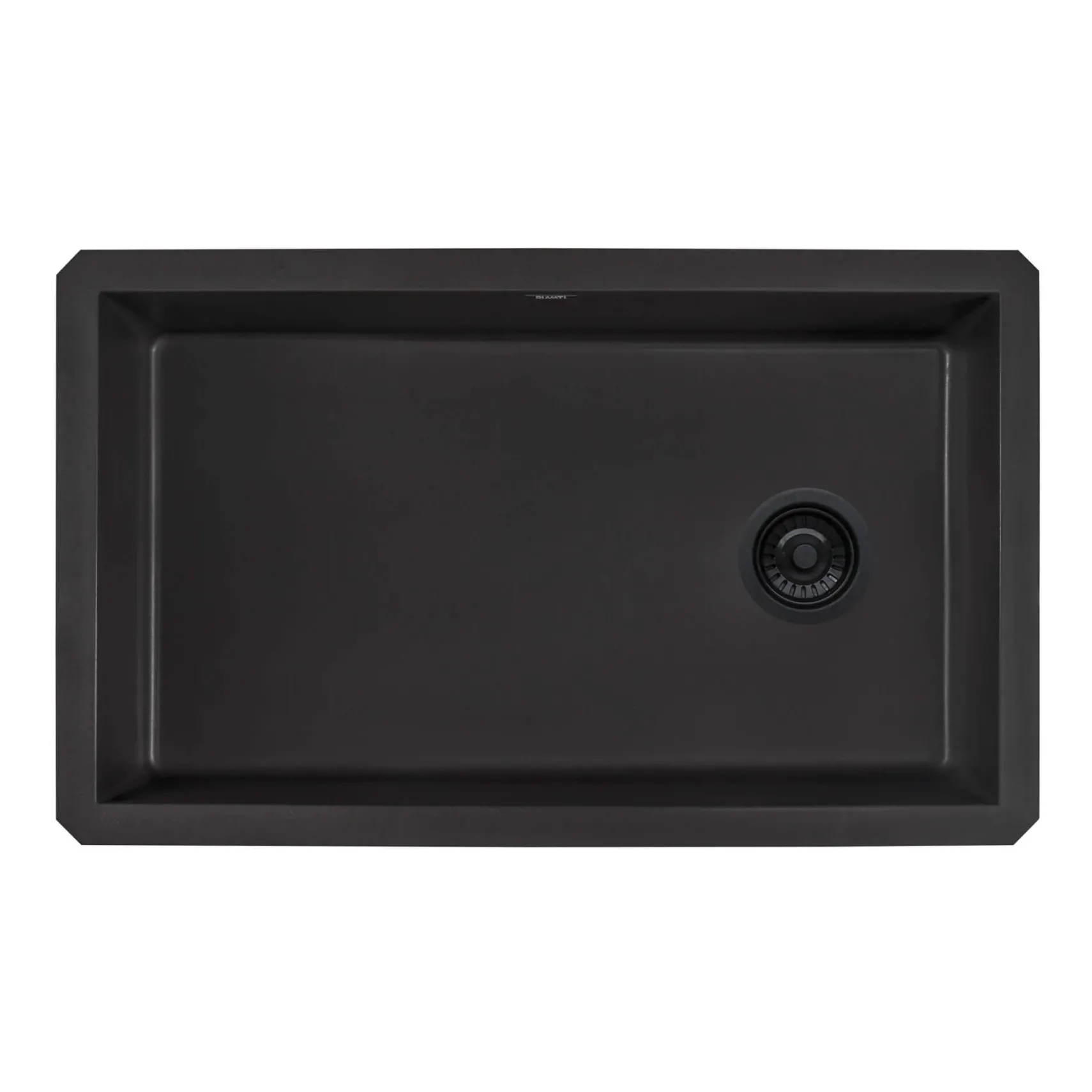 Ruvati epiGranite 32" Undermount Granite Composite Kitchen Sink, Midnight Black, RVG2033BK