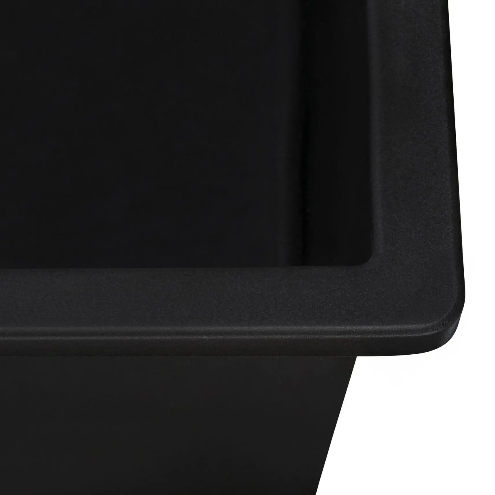 Ruvati epiGranite 33" Undermount Granite Composite Workstation Kitchen Sink, 60/40 Double Bowl, Midnight Black, RVG2347BK