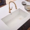 Ruvati epiGranite 32" Undermount Granite Composite Kitchen Sink, Arctic White, RVG2033WH