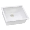 Ruvati epiGranite 23 x 17 inch Granite Composite Undermount Single Bowl Kitchen Sink, Arctic White, RVG2023WH
