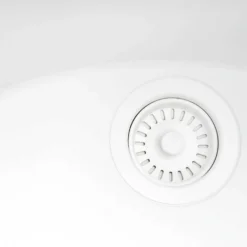 Ruvati epiGranite 23 x 17 inch Granite Composite Undermount Single Bowl Kitchen Sink, Arctic White, RVG2023WH