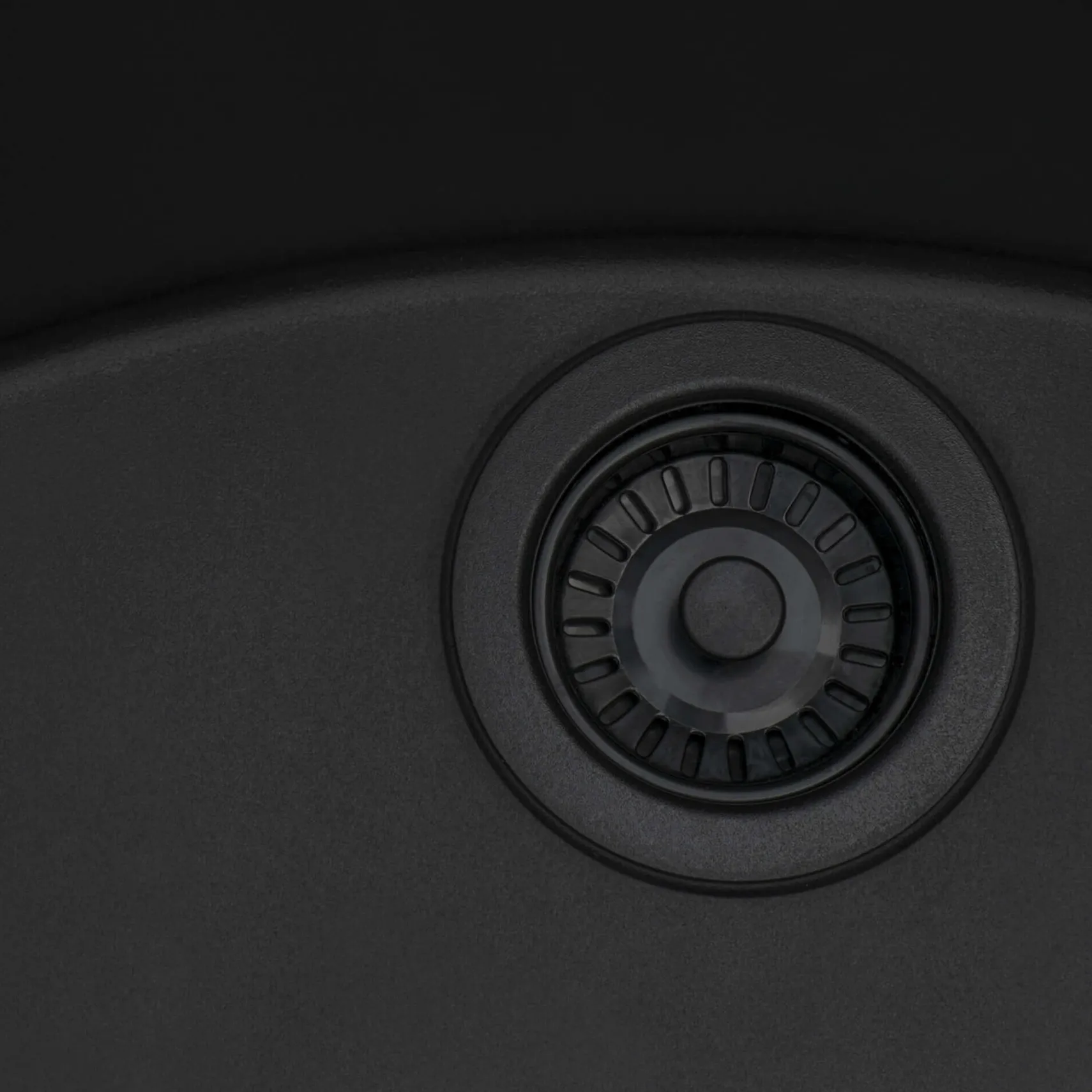 Ruvati epiGranite 23 x 17 inch Granite Composite Undermount Single Bowl Kitchen Sink, Midnight Black, RVG2023BK