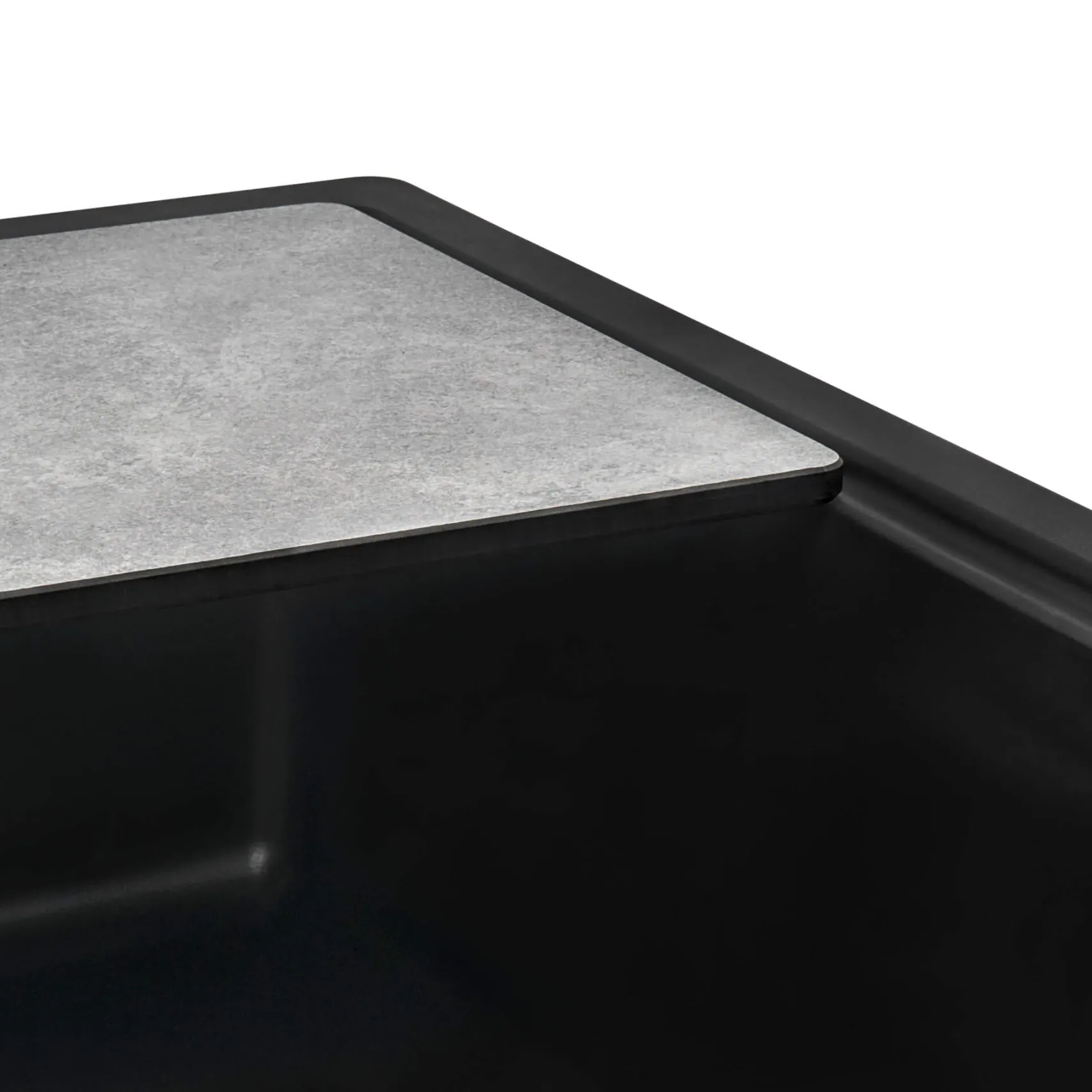 Ruvati epiStage 33" Drop-in Topmount Granite Composite Workstation Kitchen Sink, Midnight Black, RVG1302BK