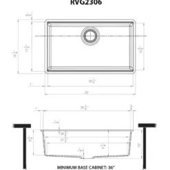 Ruvati epiStage 33-inch Granite Composite Undermount Workstation Kitchen Sink Espresso, RVG2306ES