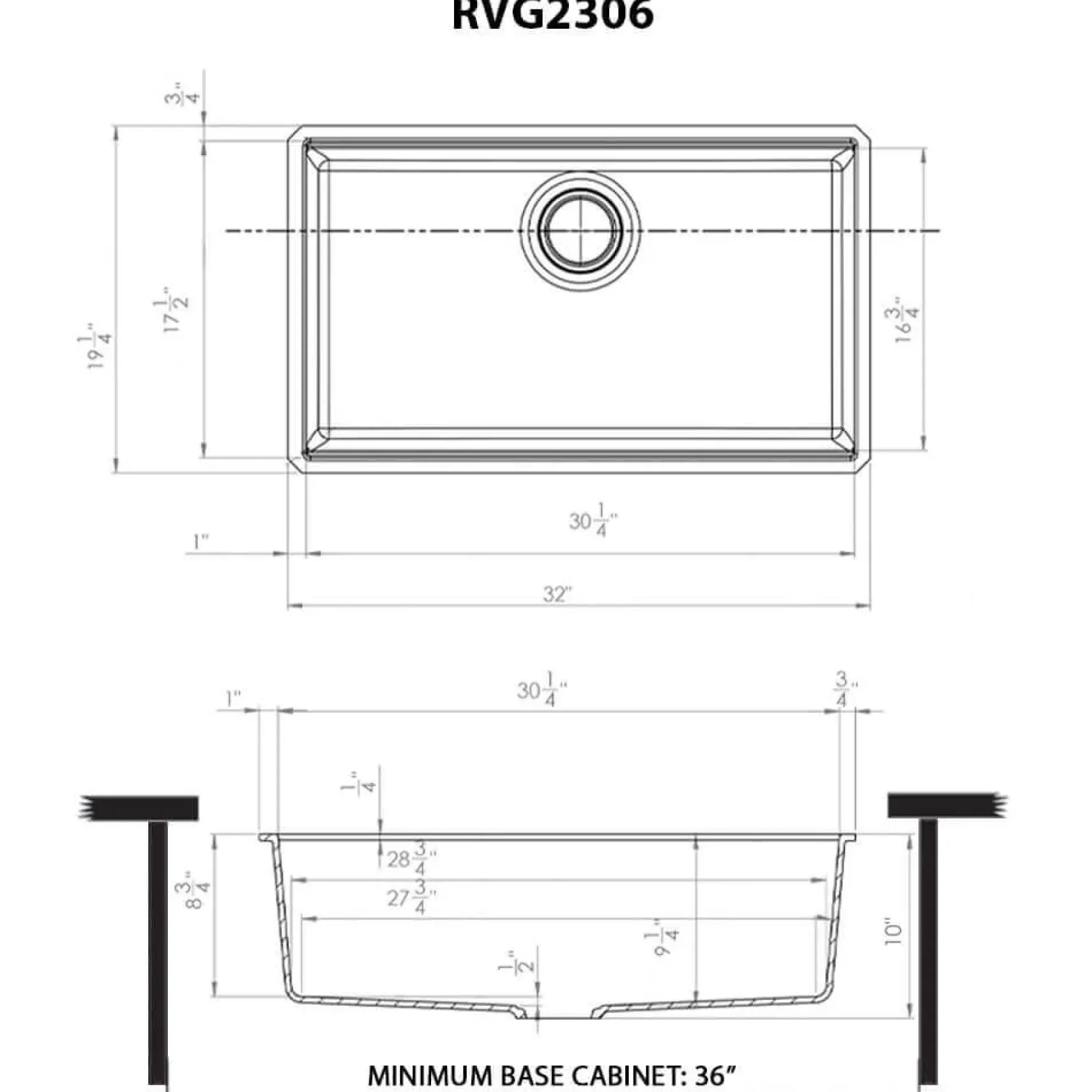 Ruvati epiStage 33-inch Granite Composite Workstation Undermount Kitchen Sink Single Bowl White, RVG2306WH