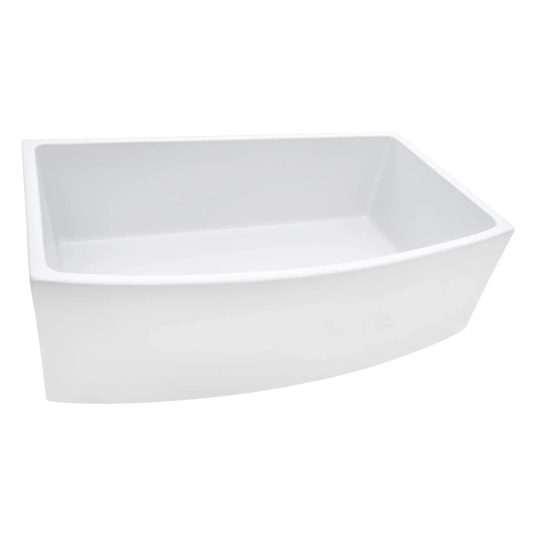 Ruvati Fiamma 33" Fireclay Farmhouse Sink, White, RVL2398WH