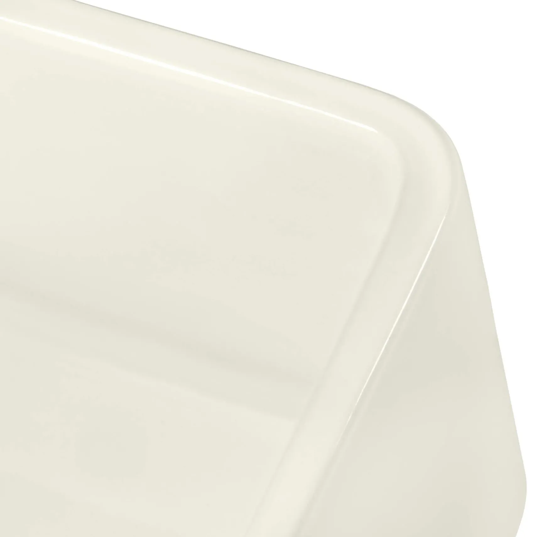 Ruvati Fiamma 33 inch Fireclay Biscuit Farmhouse Kitchen Sink Bow Front Curved Apron Single Bowl, RVL2398BS