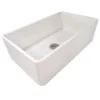 Ruvati Fiamma 33" Reversible Fireclay Apron-front Farmhouse Sink, Crackled White, RVL2300CR