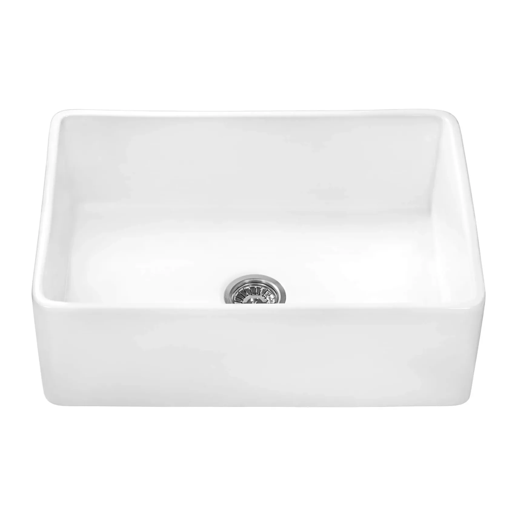 Ruvati Fiamma 30" Reversible Fireclay Apron-front Farmhouse Sink, White, RVL2100WH