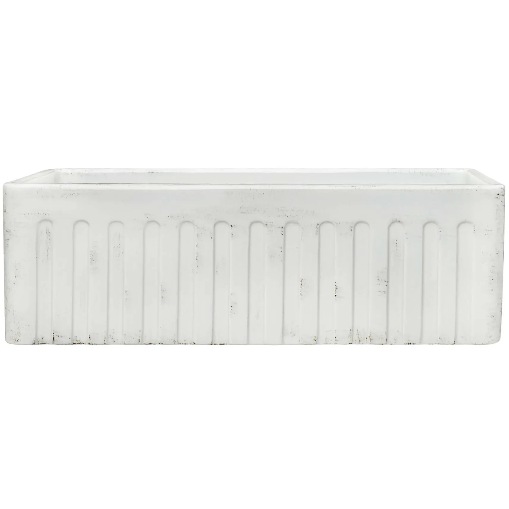 Ruvati Fiamma 33" Reversible Fireclay Apron-front Farmhouse Sink, Distressed White, RVL2300SW