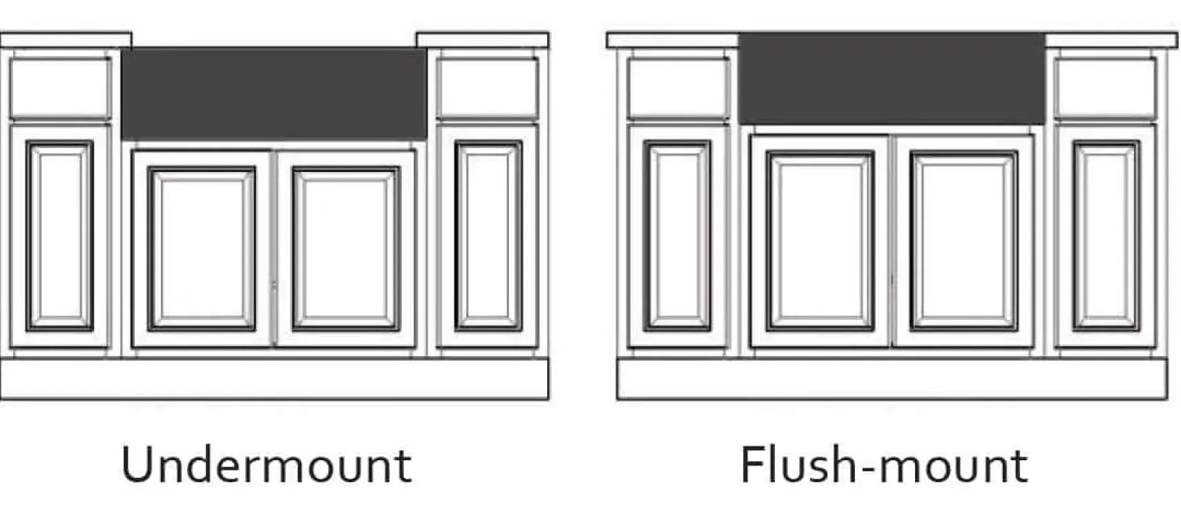 Ruvati Fiamma 33" Reversible Fireclay Apron-front Farmhouse Sink, Glossy Black, RVL2300BK