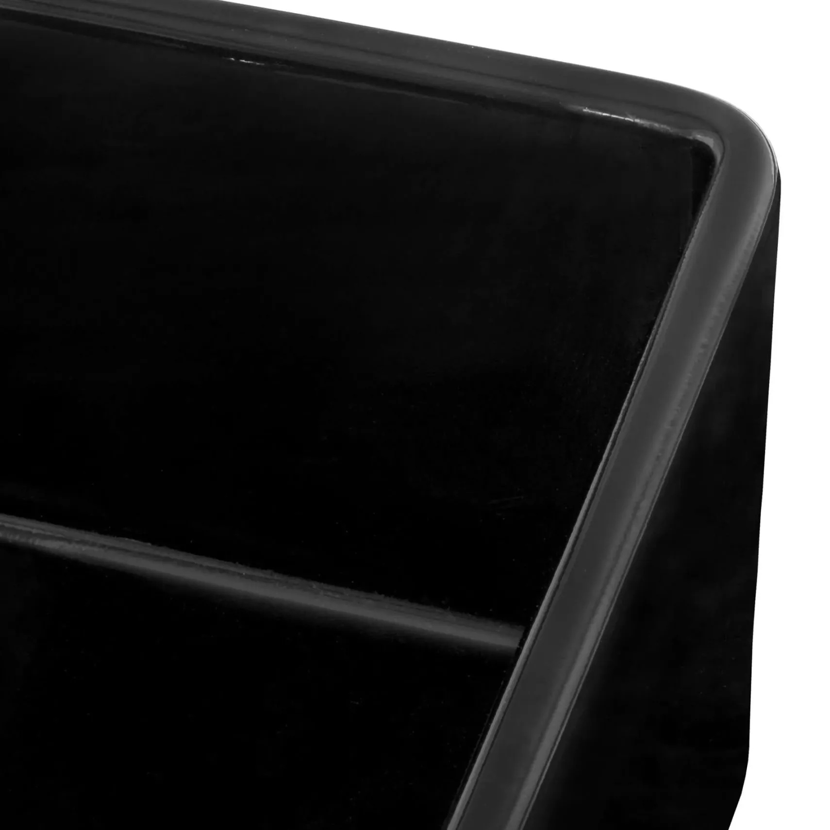 Ruvati Fiamma 33" Reversible Fireclay Apron-front Farmhouse Sink, Glossy Black, RVL2300BK