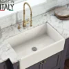 Ruvati Fiamma 33" Reversible Fireclay Apron-front Farmhouse Sink, Biscuit, RVL2300BS