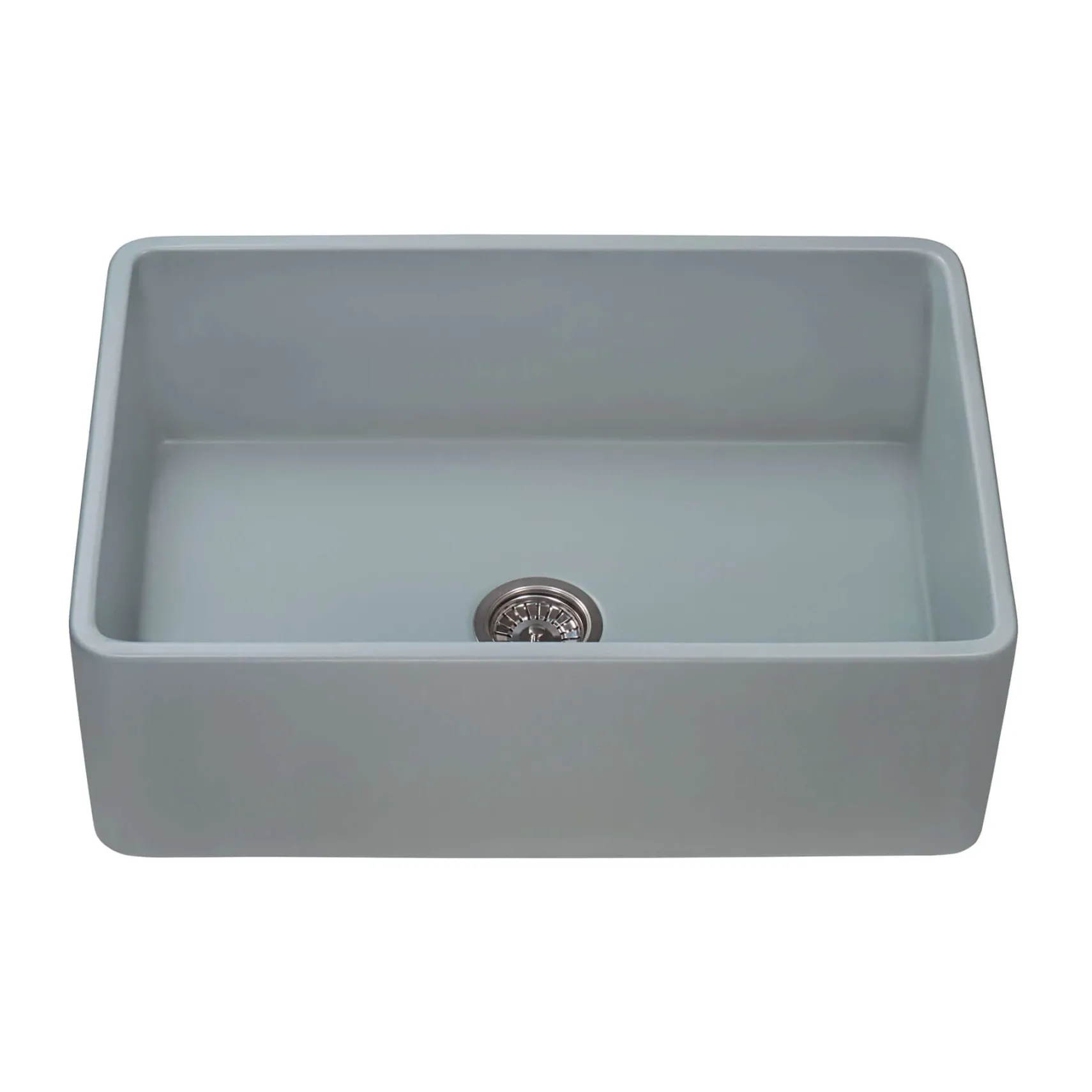 Ruvati Fiamma 30" Reversible Fireclay Apron-front Farmhouse Sink, Horizon Gray, RVL2100GR