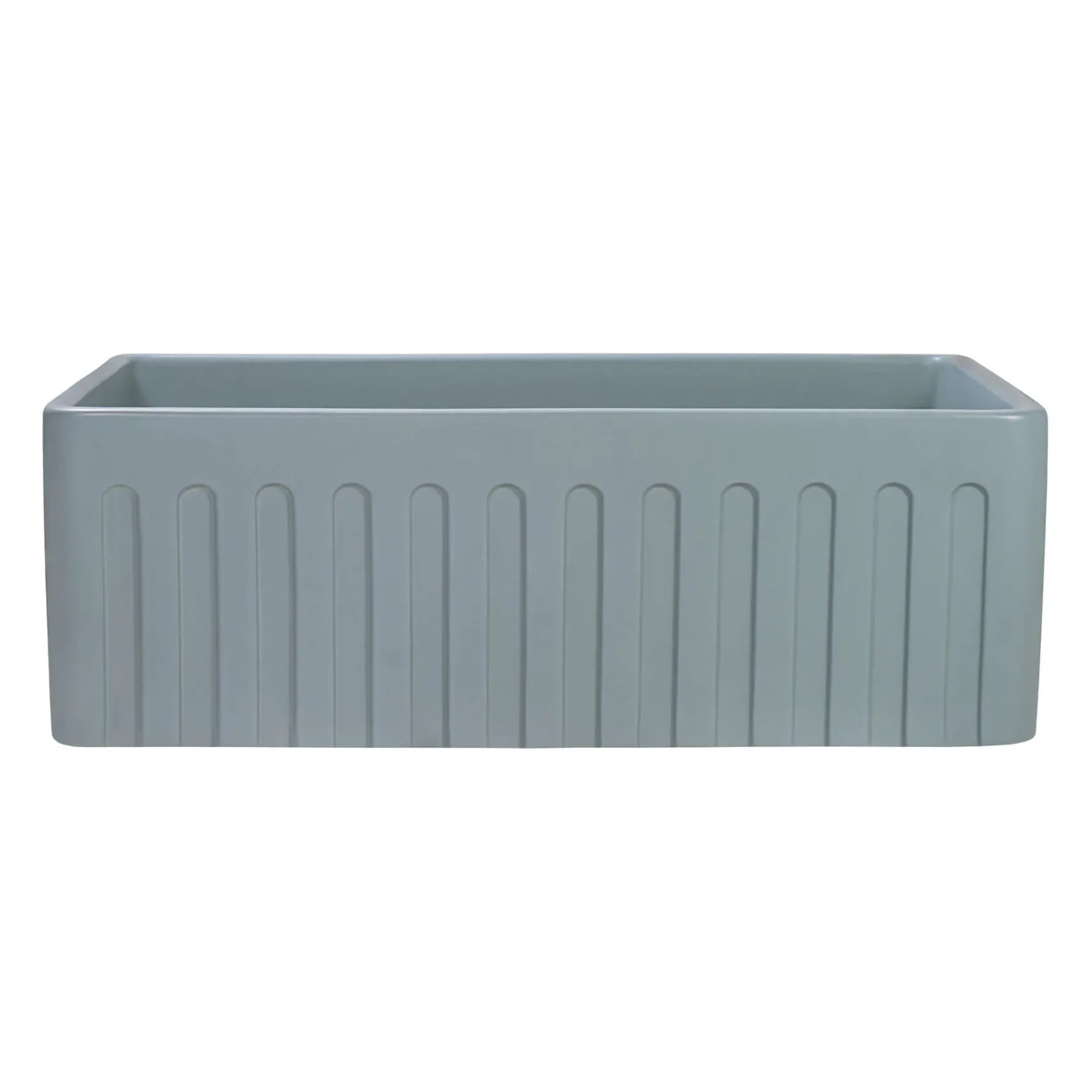 Ruvati Fiamma 30" Reversible Fireclay Apron-front Farmhouse Sink, Horizon Gray, RVL2100GR