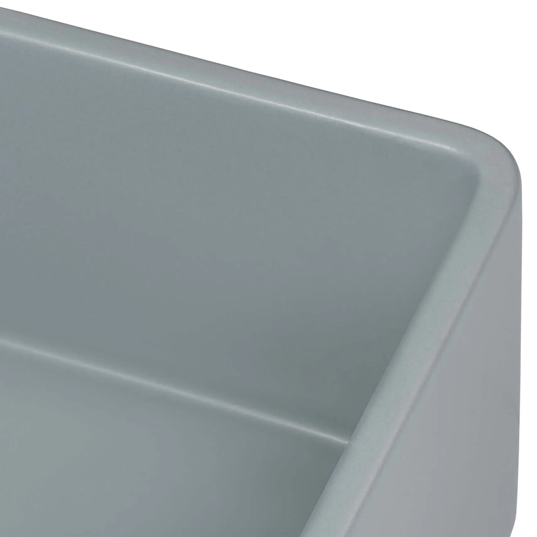 Ruvati Fiamma 30" Reversible Fireclay Apron-front Farmhouse Sink, Horizon Gray, RVL2100GR