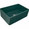Ruvati Fiamma 33 x 20 inch Fireclay Reversible Farmhouse Apron-Front Kitchen Sink Single Bowl, Emerald Green, RVL2300EG