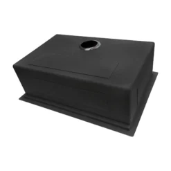 Ruvati Giana 30-inch Gunmetal Black Stainless Steel Workstation Undermount Kitchen Sink Single Bowl, 16, RVH6530BL