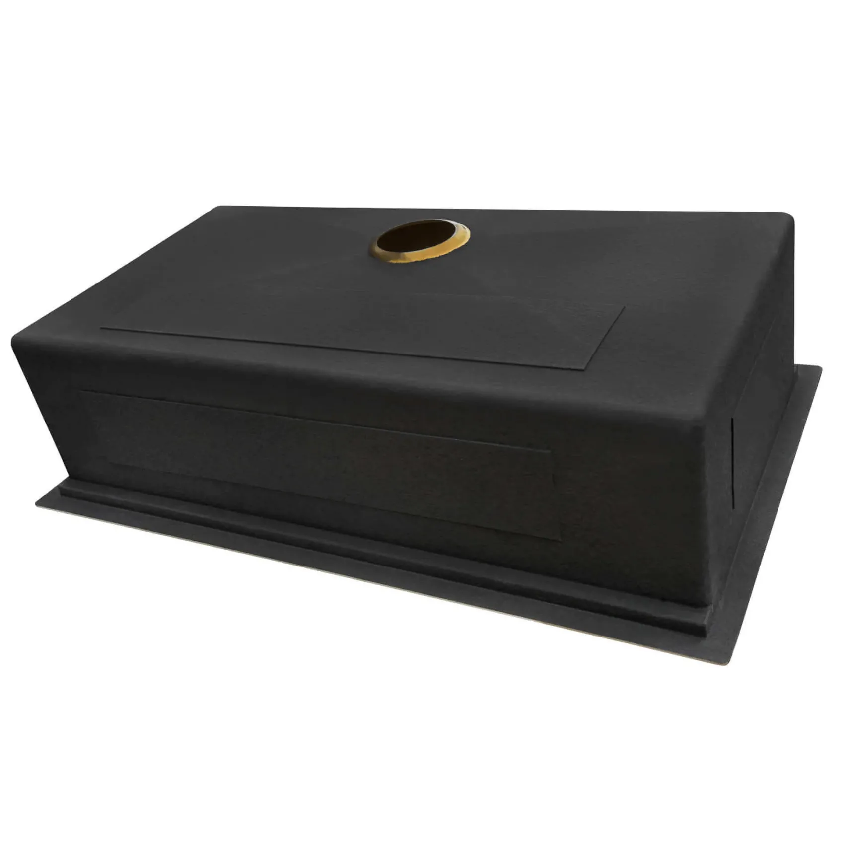 Ruvati Giana 30-inch Polished Brass Matte Gold Workstation Undermount Kitchen Sink Single Bowl, Stainless Steel, 16, Matte Gold Satin Brass, RVH6530GG