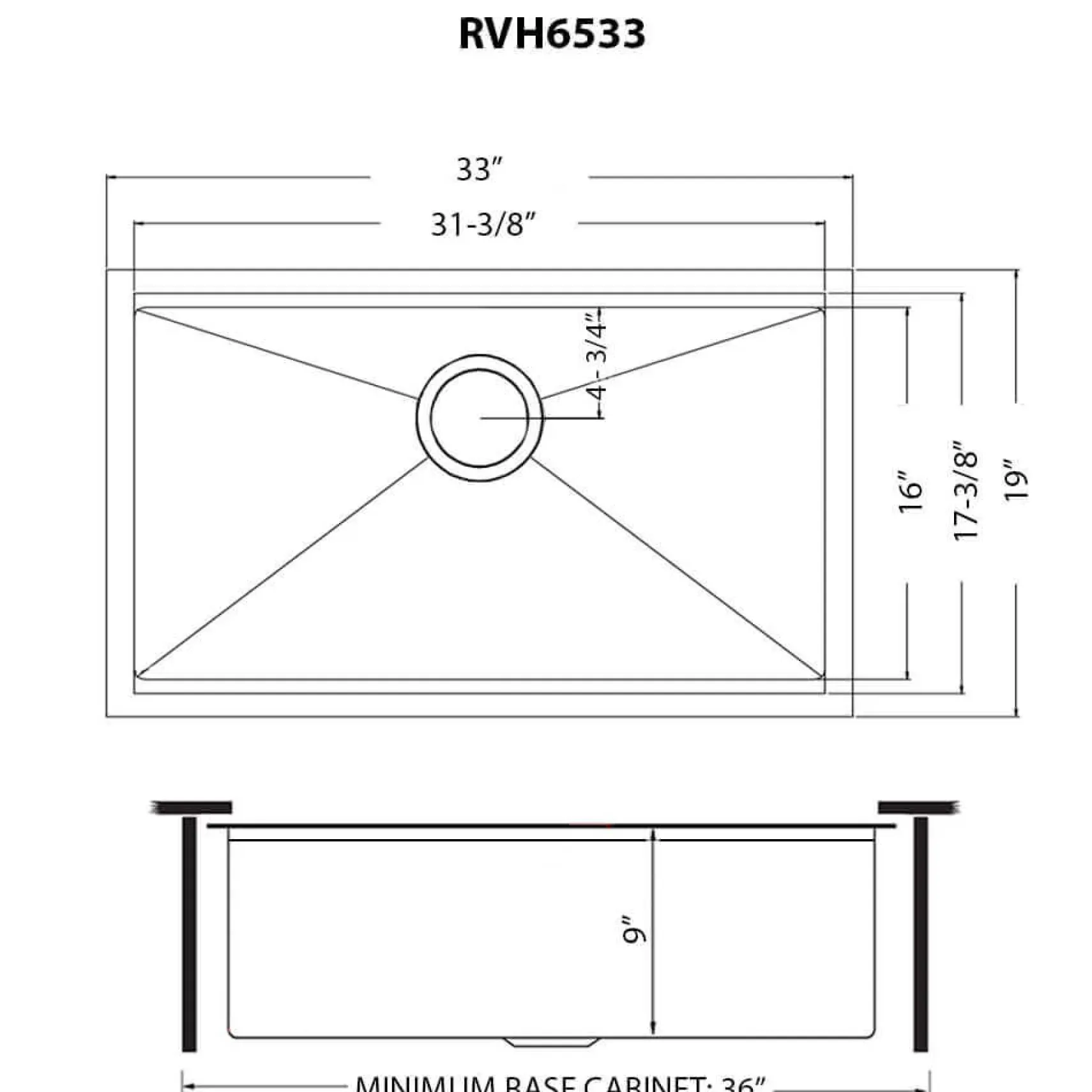 Ruvati Giana 33" Undermount Stainless Steel Workstation Kitchen Sink, Matte Gold Brass Tone, 16 Gauge, RVH6533GG