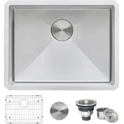 Ruvati Gravena 21" Undermount Rectangle Stainless Steel Bar/Prep Sink, 16 Gauge, Rounded Corners, RVH7121