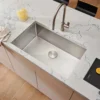 Ruvati Gravena 30" Undermount Stainless Steel Kitchen Sink, 16 Gauge, Rounded Corners, RVH7300
