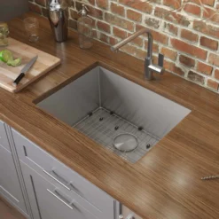 Ruvati Gravena 23" Undermount Stainless Steel Kitchen Sink, 16 Gauge, Rounded Corners, RVH7123