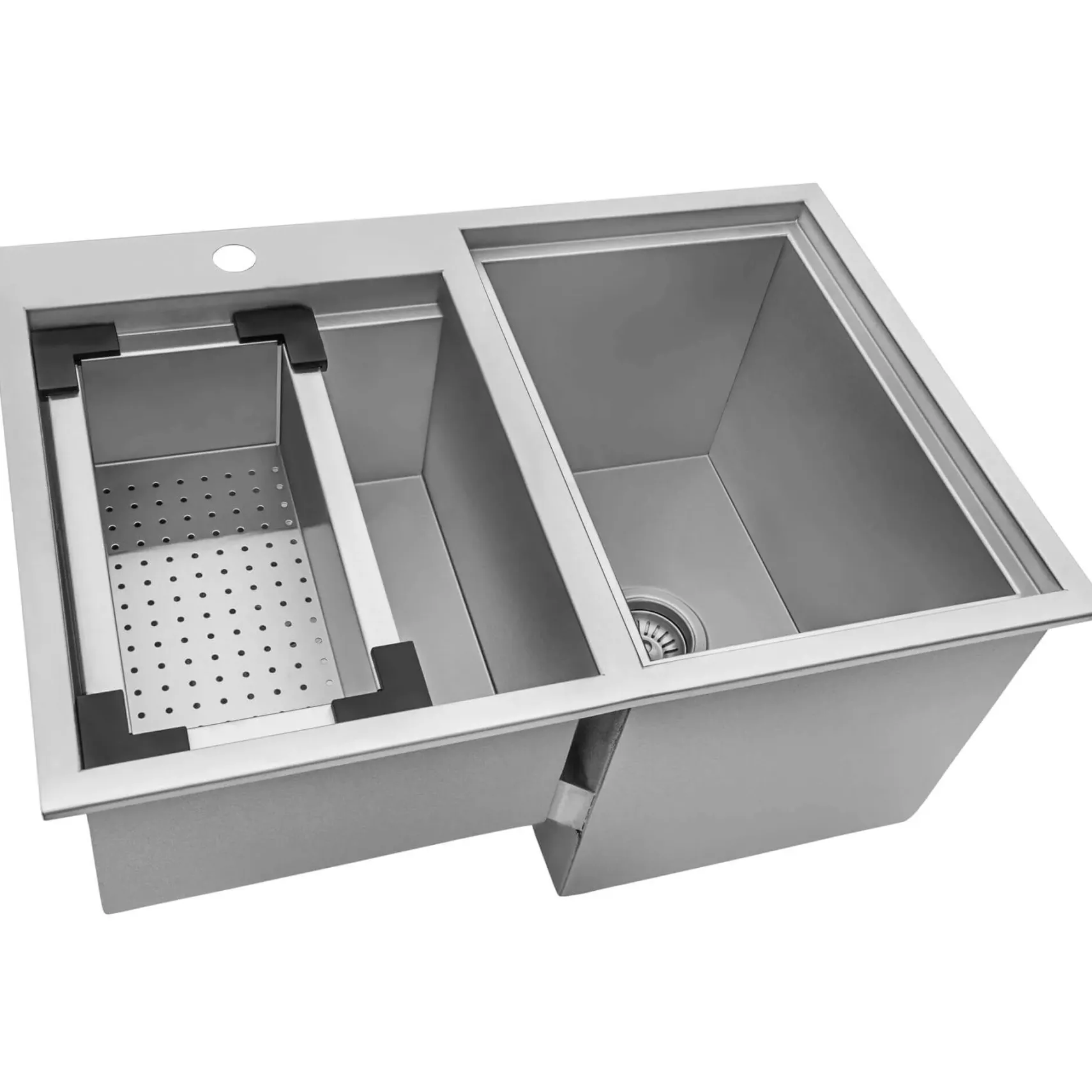 Ruvati Insulated Ice Chest and Outdoor Sink 29 x 20 inch BBQ Workstation Topmount T-316 Stainless Steel, RVQ6290