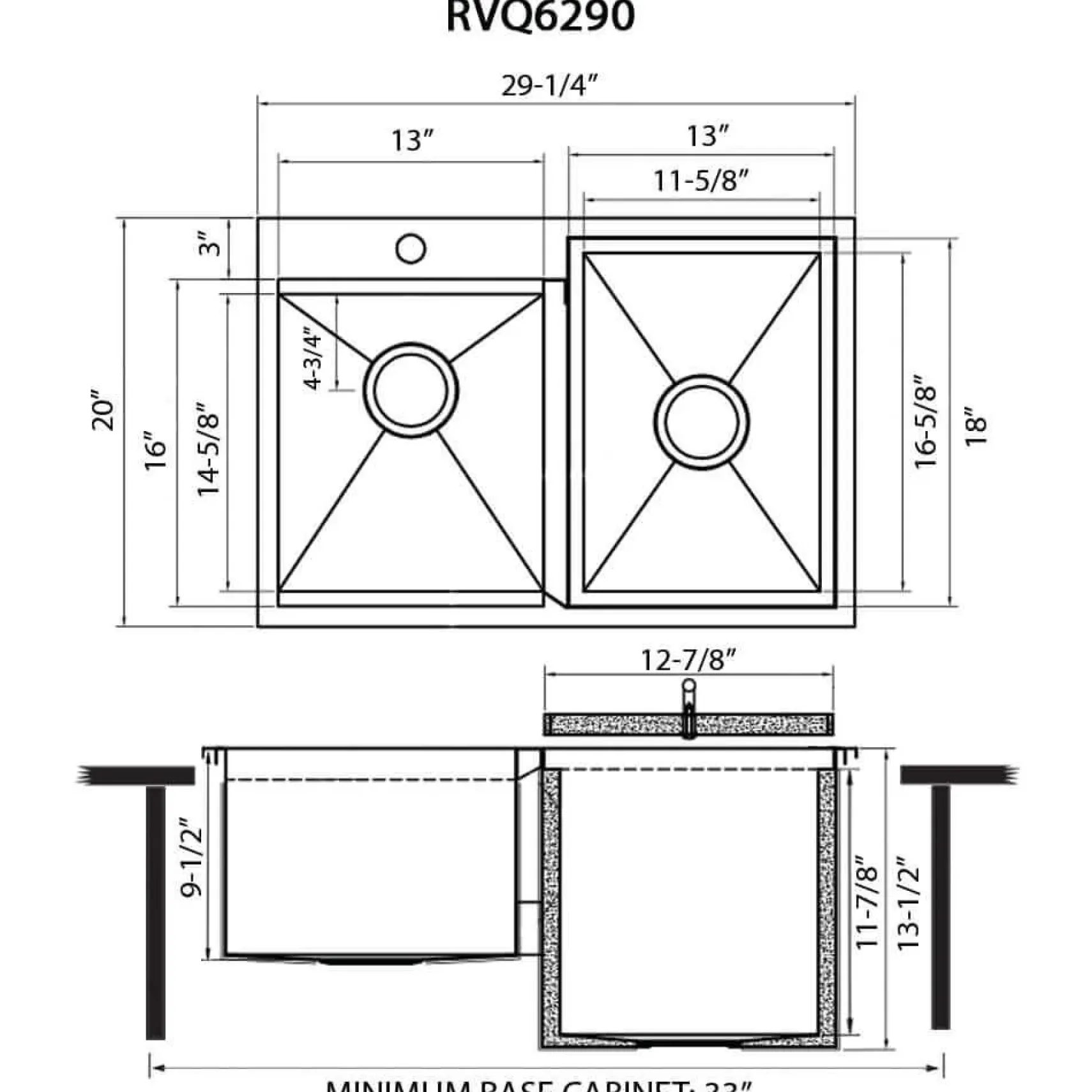Ruvati Insulated Ice Chest and Outdoor Sink 29 x 20 inch BBQ Workstation Topmount T-316 Stainless Steel, RVQ6290