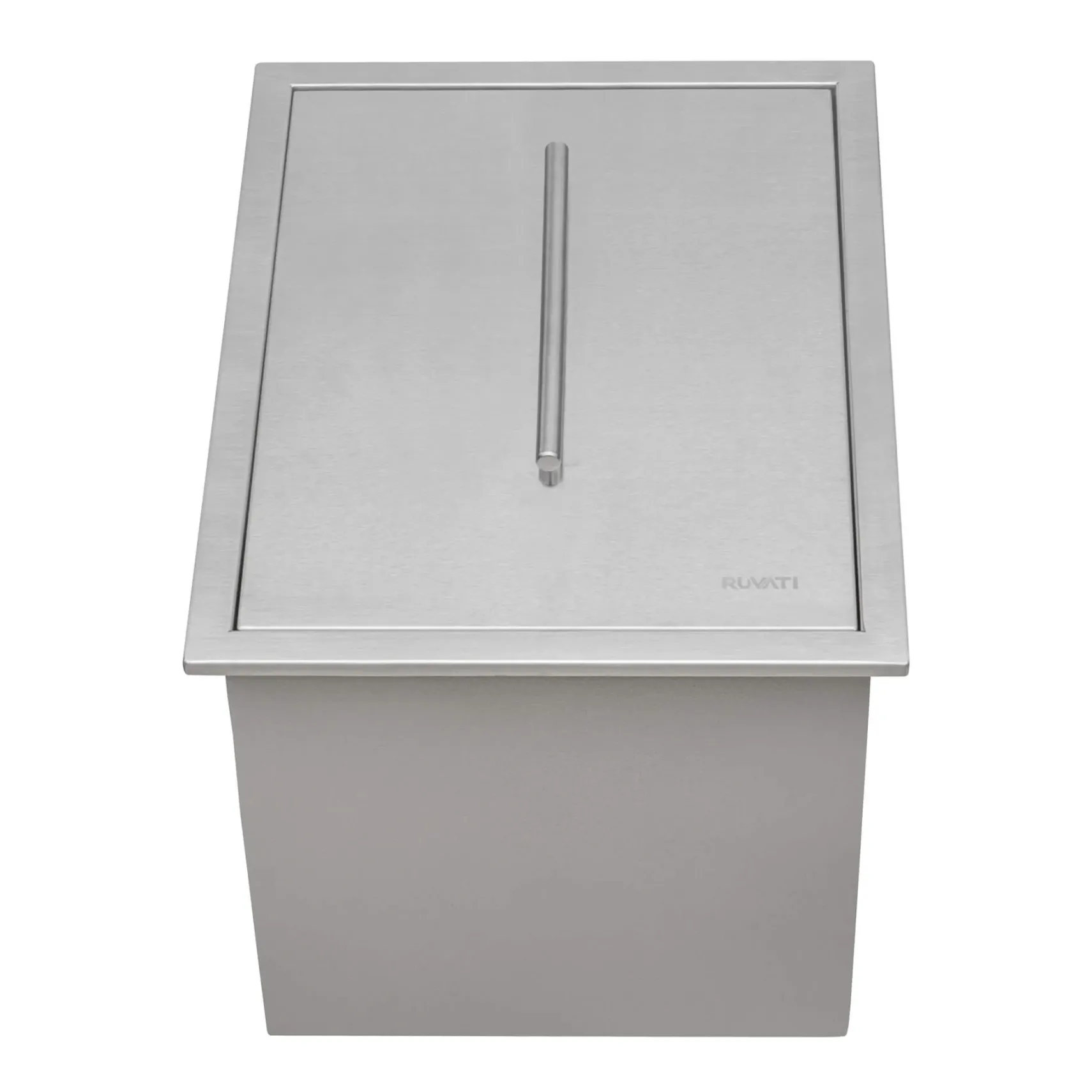 Ruvati Merino Insulated Ice Chest Sink, 15 x 20 inch Outdoor BBQ, Marine Grade T-316 Topmount Stainless Steel, RVQ6215