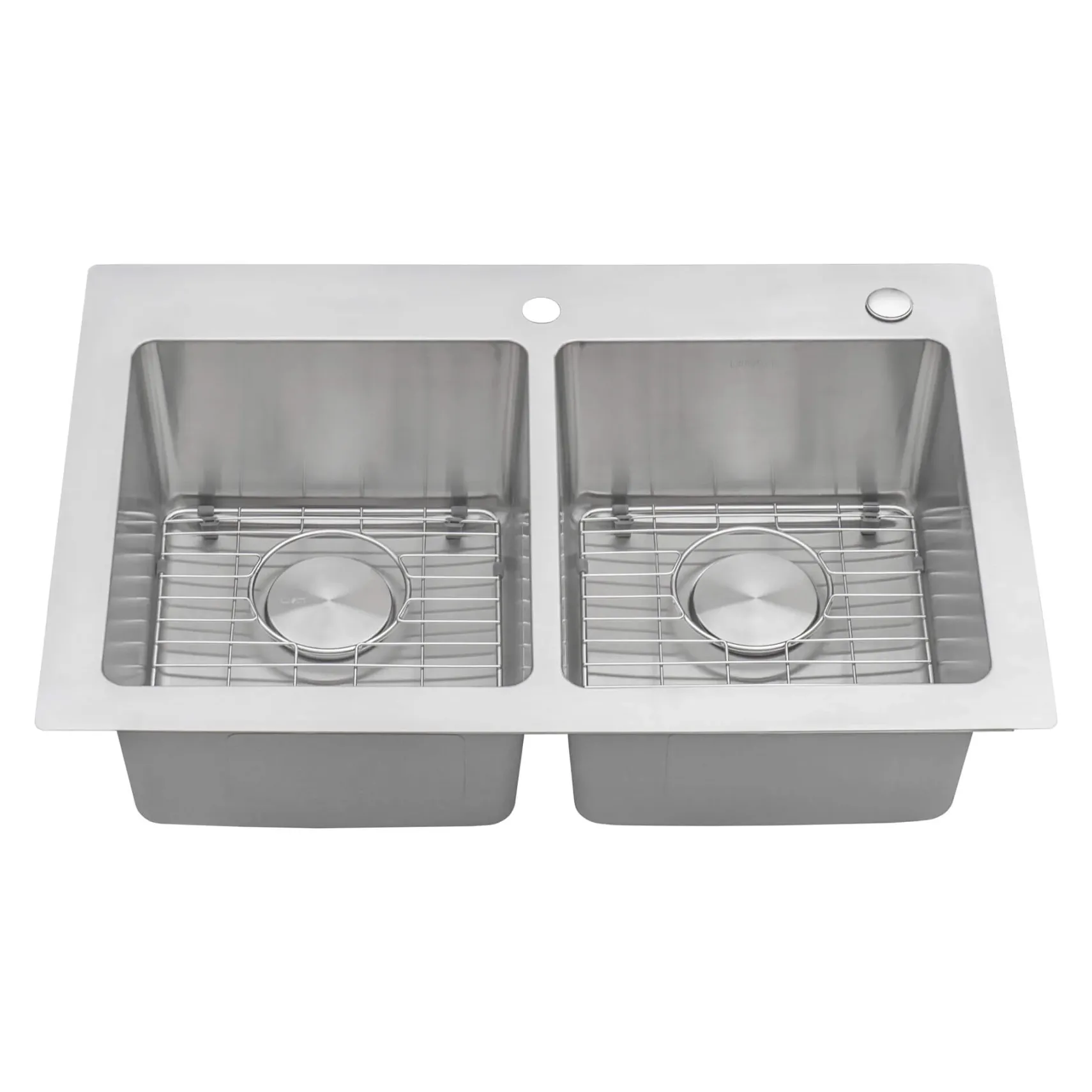 Ruvati Modena 33" Drop-in Topmount Stainless Steel Kitchen Sink, 50/50 Double Bowl, 16 Gauge, RVM5150