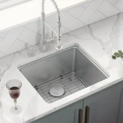 Ruvati Modena 20" Undermount Rectangle Stainless Steel Bar/Prep Sink, 16 Gauge, RVM5020