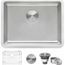 Ruvati Modena 20" Undermount Rectangle Stainless Steel Bar/Prep Sink, 16 Gauge, RVM5020