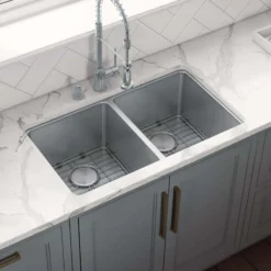 Ruvati Modena 28" Undermount Stainless Steel Kitchen Sink, 50/50 Double Bowl, 16 Gauge, RVM5077