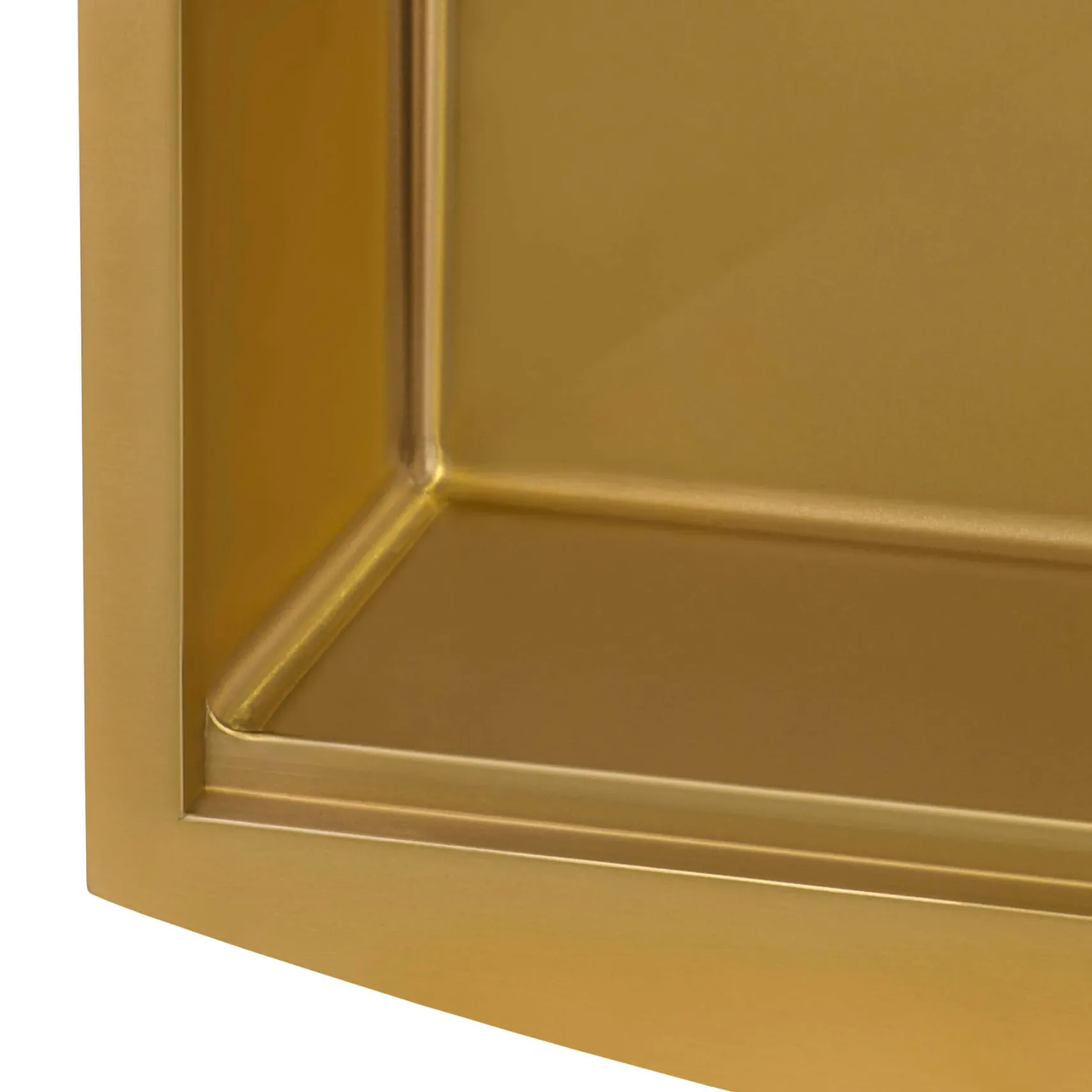 Ruvati Monaco 36" Stainless Steel Workstation Apron-front Farmhouse Sink, Matte Gold Brass Tone, 16 Gauge, RVH9308GG