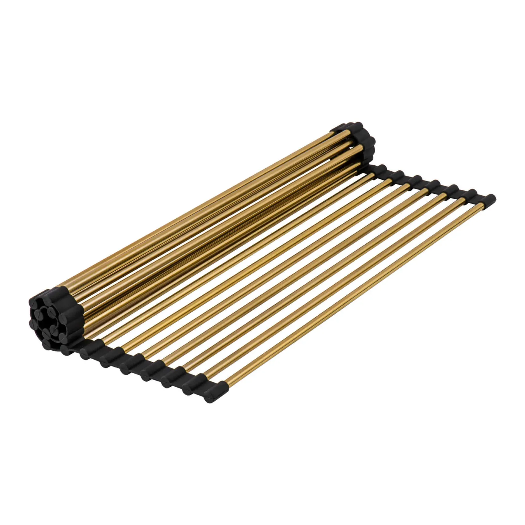 Ruvati Monaco 30" Stainless Steel Workstation Apron-front Farmhouse Sink, Matte Gold Brass Tone, 16 Gauge, RVH9106GG