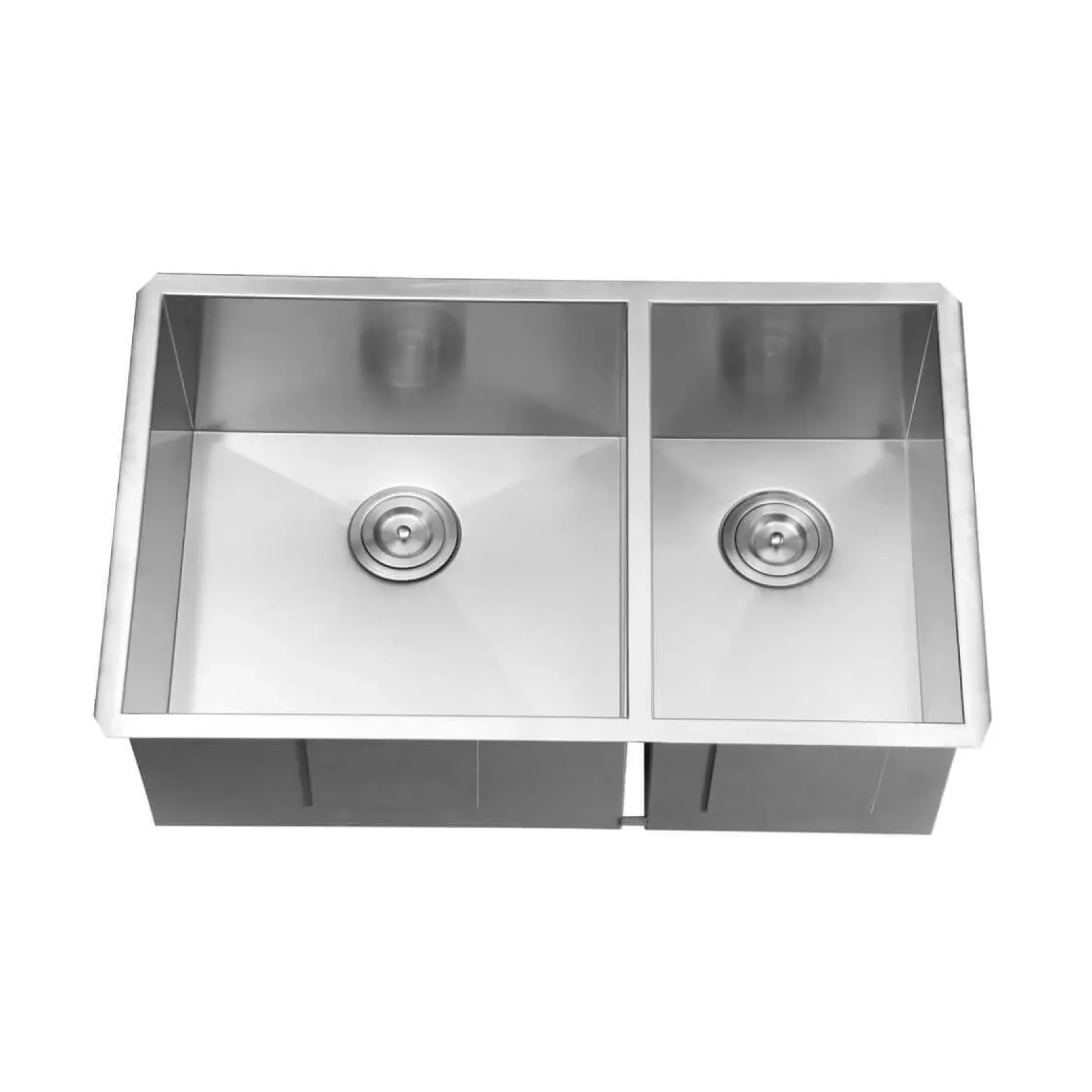 Ruvati Nesta 32" Undermount Stainless Steel Kitchen Sink, 60/40 Double Bowl, 16 Gauge, Zero Radius, RVH7515
