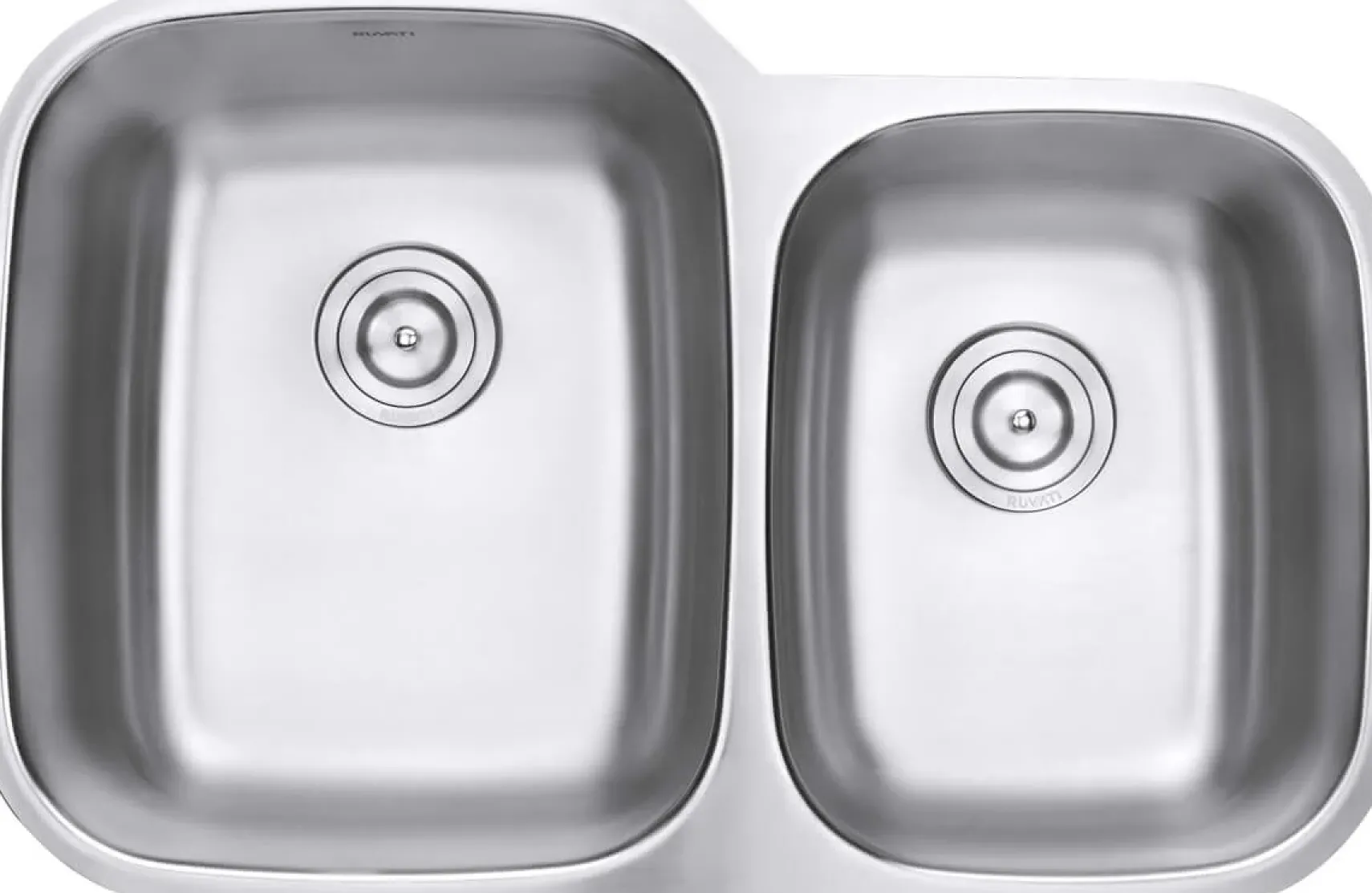 Ruvati Parmi 32" Undermount Stainless Steel Kitchen Sink, 60/40 Double Bowl, 16 Gauge, RVM4310